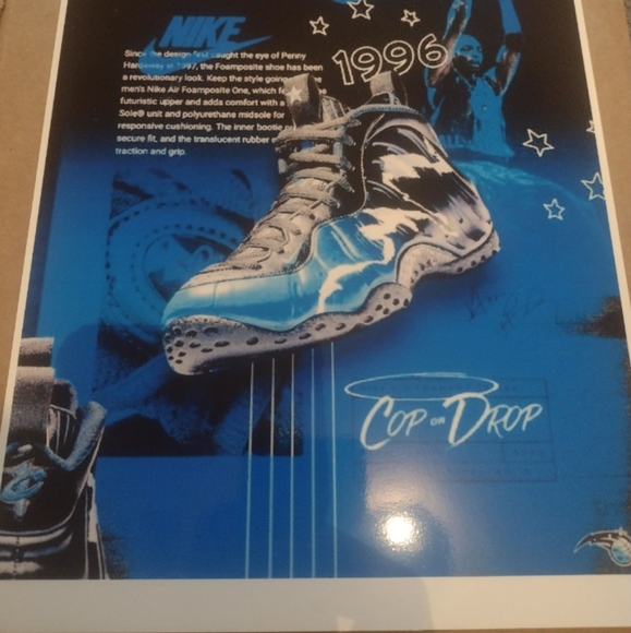 BRAND NEW! PENNY HARDAWAY 1996 BASKETBALL SHOES 8.5x11 ULTRA GLOSSY ART POSTER! - Picture 5 of 9